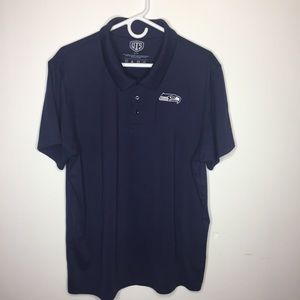 Seattle Seahawks XL Blue Polo Shirt